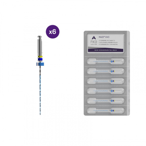 картинка Рэйс ЭВО Ни-Ти 2% - RaCe EVO Ni-Ti 2% (6шт), FKG Dentaire SA 